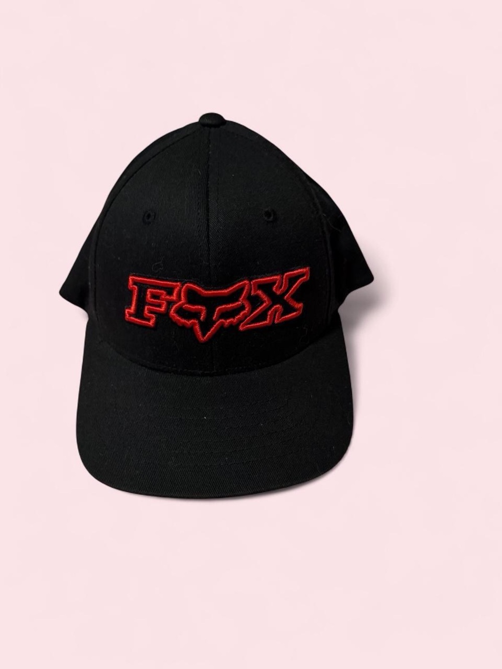 Fox Racing Kids Black Cap with Red Embroidered Logo